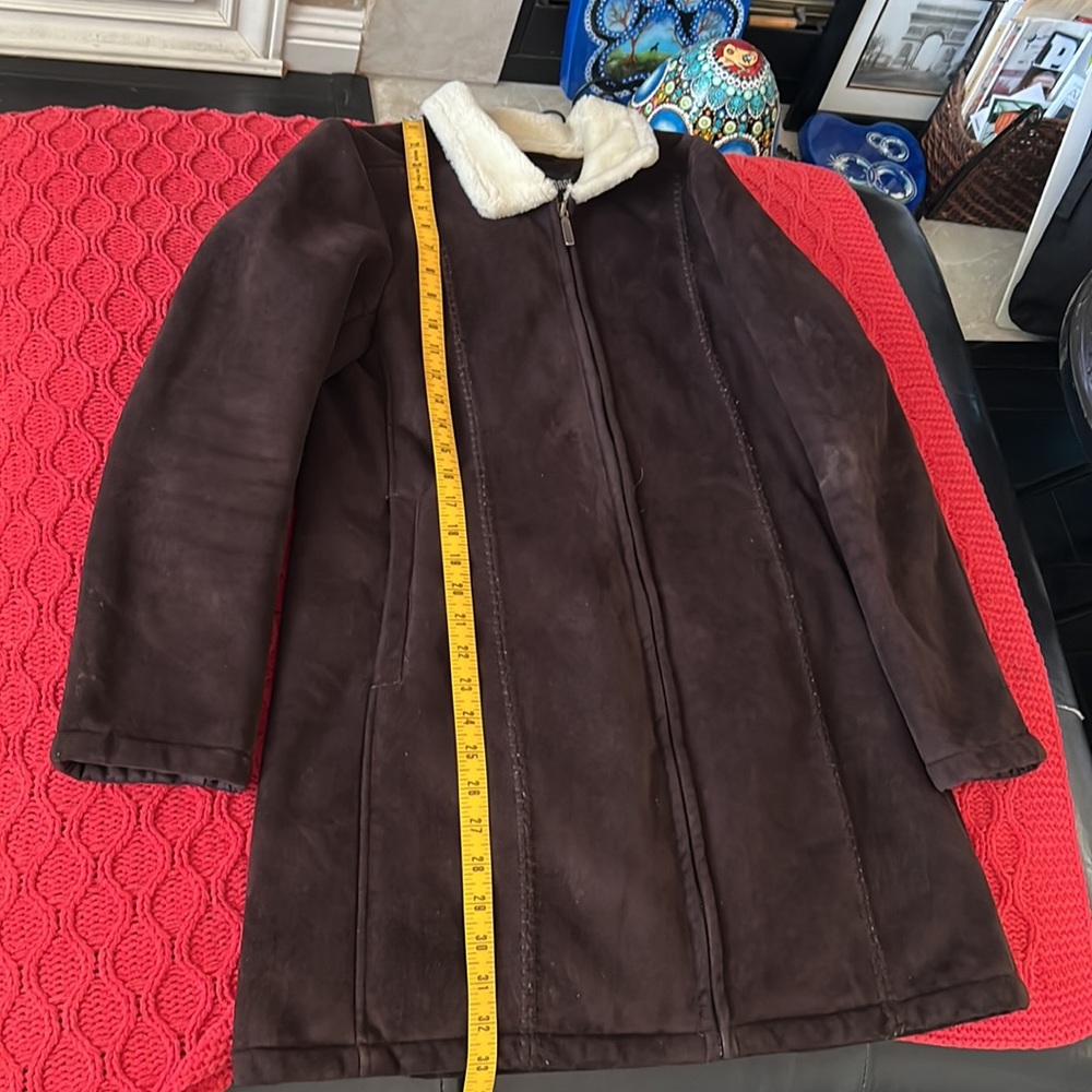 Suede zippered coat - Picture 8 of 10